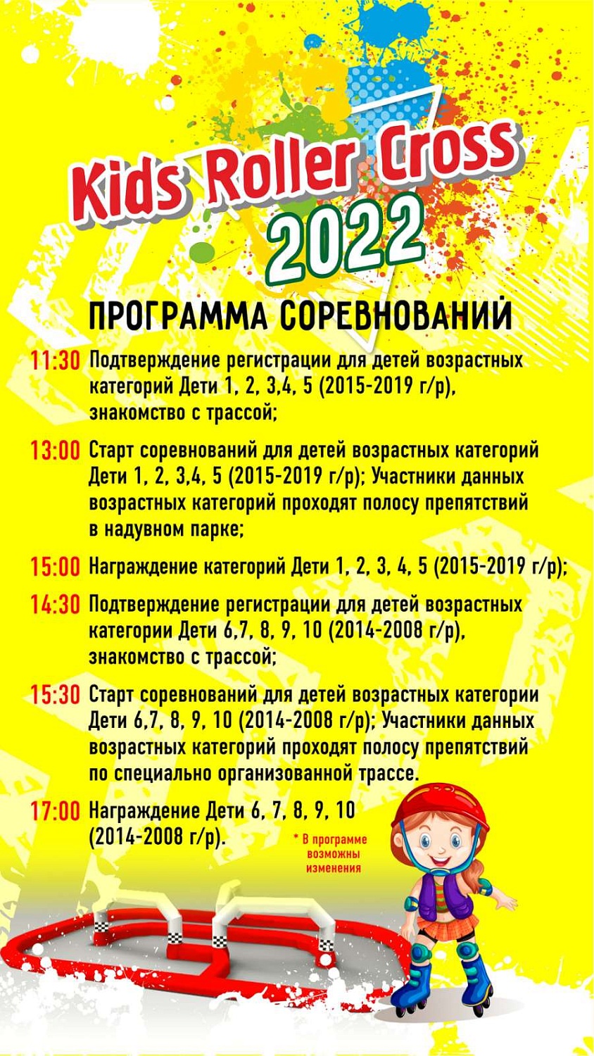 Детские соревнования KIDS ROLLER CROSS 2022